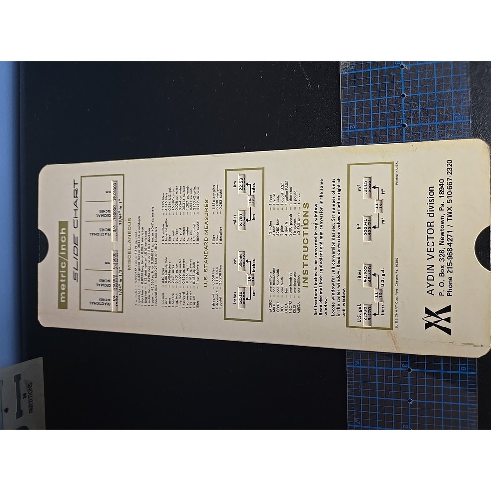 Vintage RapiDesign GE Noryl AYDIN VECTOR Slide Chart Drafting Templates Ruler - Picture 7 of 9